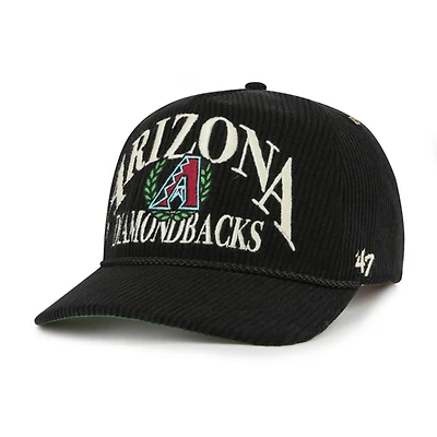 Men's '47  Black Arizona Diamondbacks Pitchout Rope Hitch Adjustable Hat