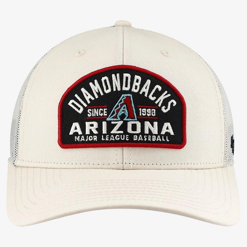Men's '47  Cream Arizona Diamondbacks Leland Adjustable Trucker Hat