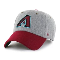 Men's '47  Gray/Red Arizona Diamondbacks Golden Age Wool Clean Up Adjustable Hat