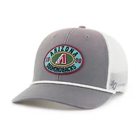 Men's '47 Gray/White Arizona Diamondbacks Tide Sweep Rope Trucker Adjustable Hat