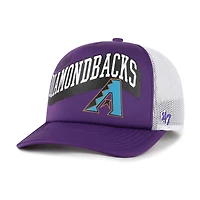 Casquette snapback Meander Foam Trucker violette des Diamondbacks de l'Arizona pour homme, modèle 1947
