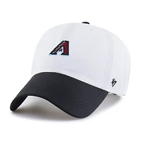 Men's '47 White/Black Arizona Diamondbacks Vista Mini Clean Up brrr° Adjustable Hat