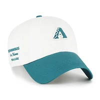 Men's '47 White/Teal Arizona Diamondbacks Contemporary Tonal Clean Up Adjustable Hat