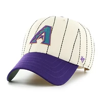 Men's '47 x Rawlings Natural/Purple Arizona Diamondbacks Pinstripe Clean Up Adjustable Hat