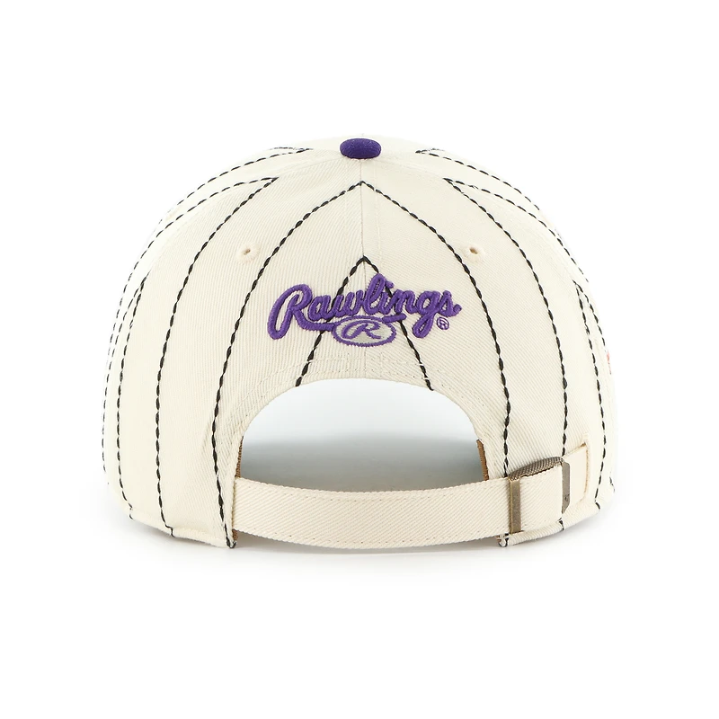 Men's '47 x Rawlings Natural/Purple Arizona Diamondbacks Pinstripe Clean Up Adjustable Hat