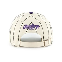 Men's '47 x Rawlings Natural/Purple Arizona Diamondbacks Pinstripe Clean Up Adjustable Hat