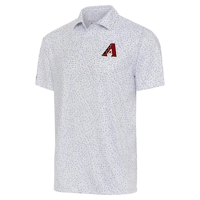 Men's Antigua  White/Gray Arizona Diamondbacks Motion Polo