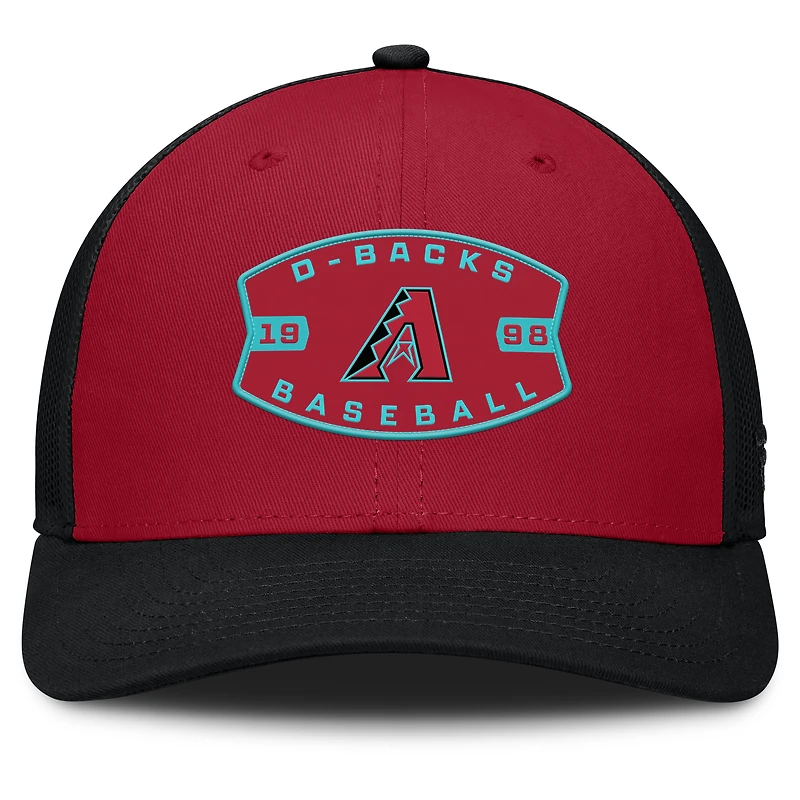 Men's Arizona Diamondbacks Fanatics Red/Black Cutoff Adjustable Trucker Hat