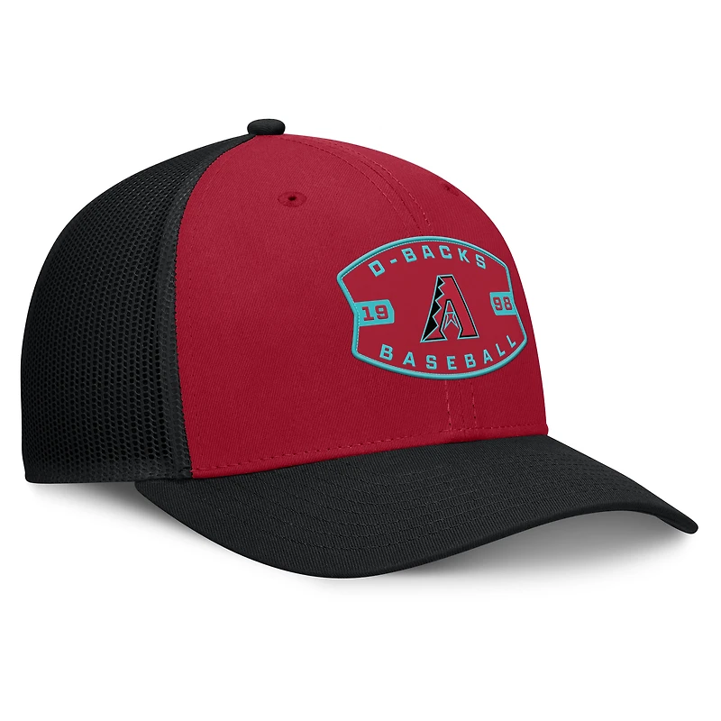 Men's Arizona Diamondbacks Fanatics Red/Black Cutoff Adjustable Trucker Hat