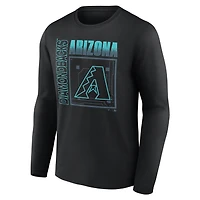 T-shirt à manches longues noir pour homme Arizona Diamondbacks Home Field Pop personnalisé avec nom et numéro