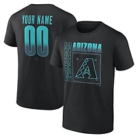 T-shirt noir pour homme Arizona Diamondbacks Home Field Pop personnalisé avec nom et numéro