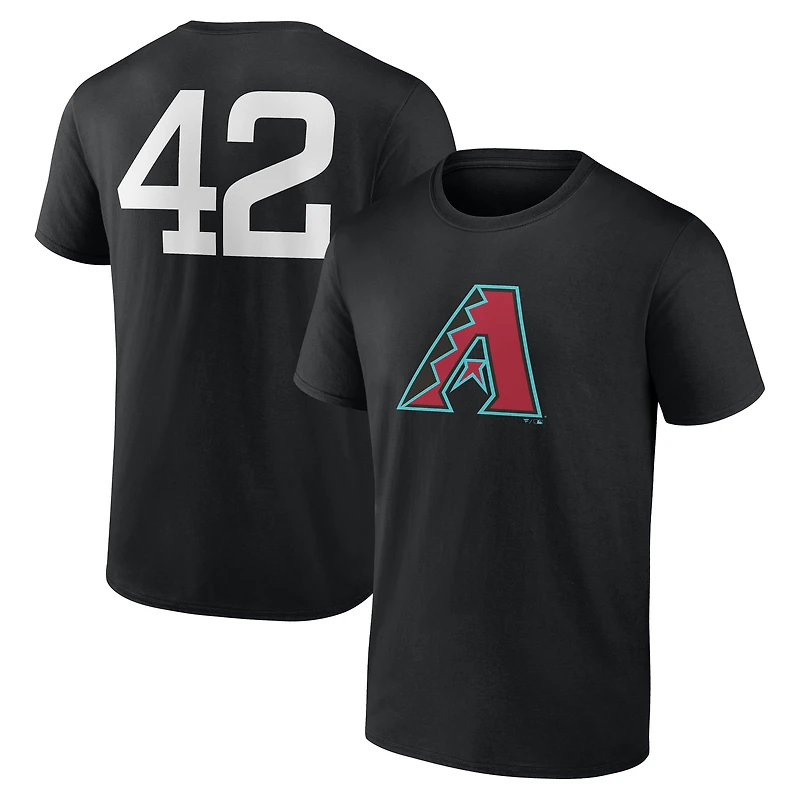 Men's Black Arizona Diamondbacks Jackie Robinson Day Name & Number T-Shirt