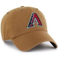 Men's Carhartt x '47  Brown Arizona Diamondbacks Clean Up Adjustable Hat