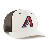Men's Carhartt x '47 Natural/Brown Arizona Diamondbacks Undyed Trucker Adjustable Hat