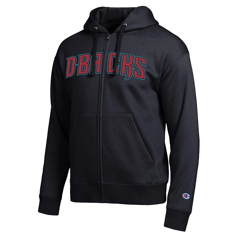 Sweat à capuche zippé noir Champion Arizona Diamondbacks All-Star pour homme