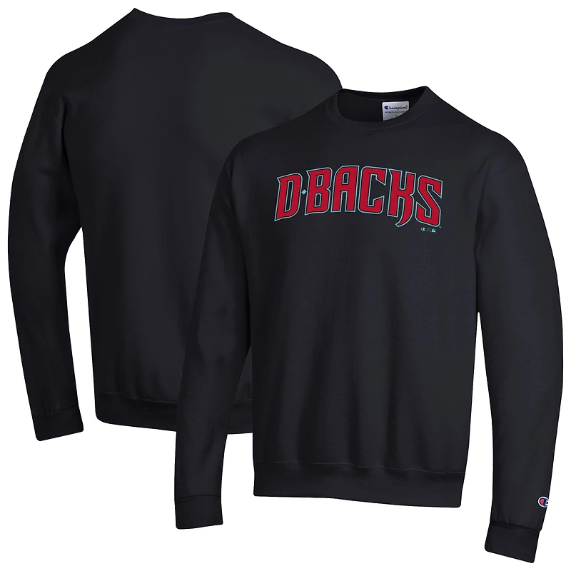 Sweat-shirt Champion noir pour homme avec logo Powerblend des Arizona Diamondbacks