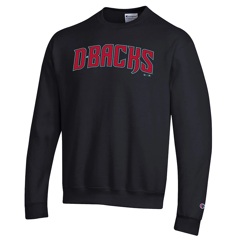 Sweat-shirt Champion noir pour homme avec logo Powerblend des Arizona Diamondbacks