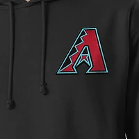 Sweat à capuche Champion noir pour homme, en chenille tissée inversée, Arizona Diamondbacks.