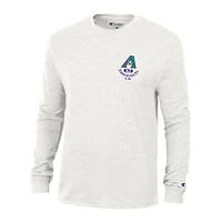 Men's Champion White Arizona Diamondbacks Cooperstown Winning Tradition Tri-Blend Long Sleeve T-Shirt
