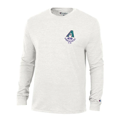 Men's Champion White Arizona Diamondbacks Cooperstown Winning Tradition Tri-Blend Long Sleeve T-Shirt