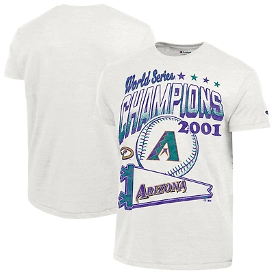Men's Champion  White Arizona Diamondbacks Winning Tradition Cooperstown Tri-Blend T-Shirt