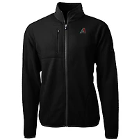 Veste zippée intégrale Cascade Eco Sherpa pour homme, noire, Cutter & Buck, Arizona Diamondbacks, grande taille