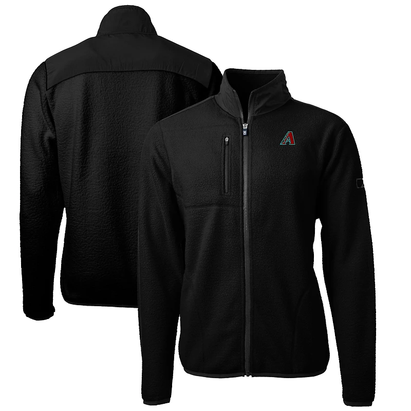 Veste zippée intégrale Cascade Eco Sherpa pour homme, noire, Cutter & Buck, Arizona Diamondbacks, grande taille