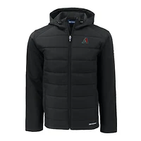 Men's Cutter & Buck  Black Arizona Diamondbacks Evoke Hybrid Eco Recycled Full-Zip Hooded Jacket