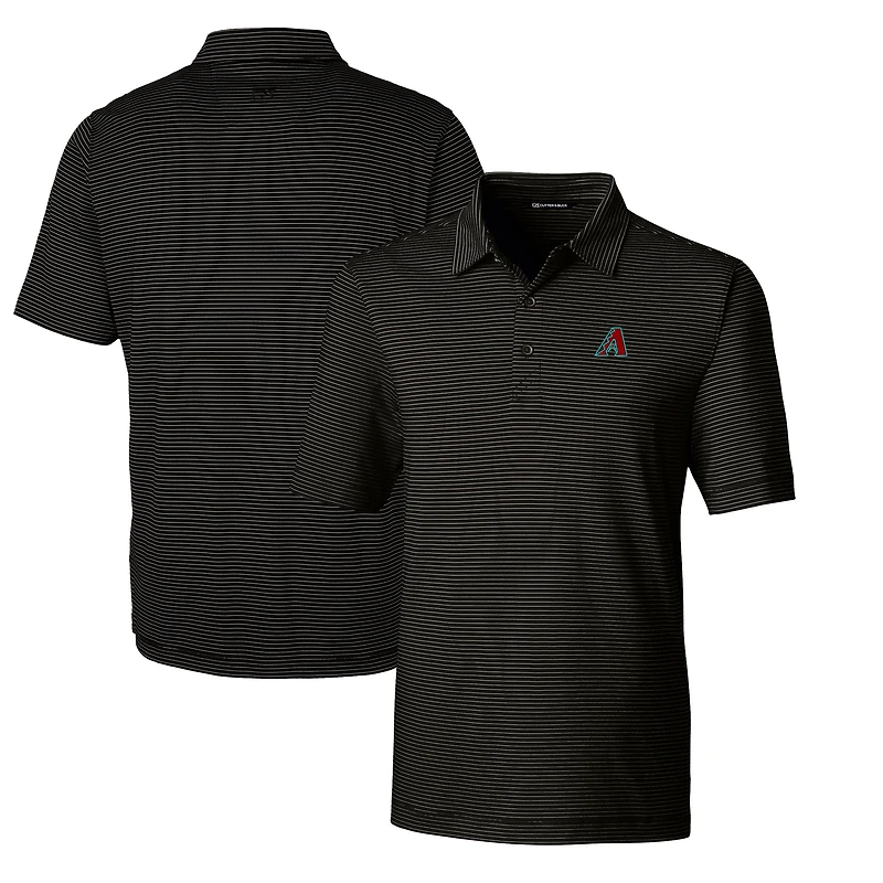 Polo extensible à rayures crayon Forge pour homme, noir, des Diamondbacks de l'Arizona, Cutter & Buck