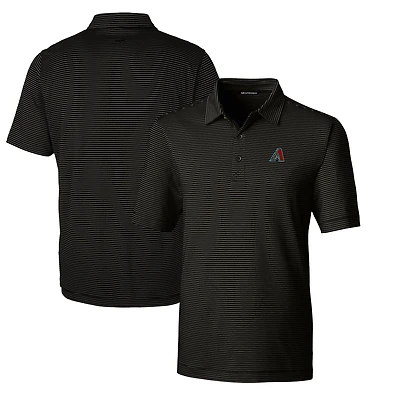 Polo extensible à rayures crayon Forge pour homme, noir, des Diamondbacks de l'Arizona, Cutter & Buck