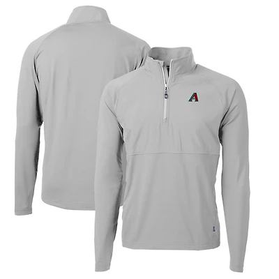 Veste hybride recyclée à fermeture éclair quart de tour pour homme, gris, Cutter & Buck, Arizona Diamondbacks, Adapt Eco Knit