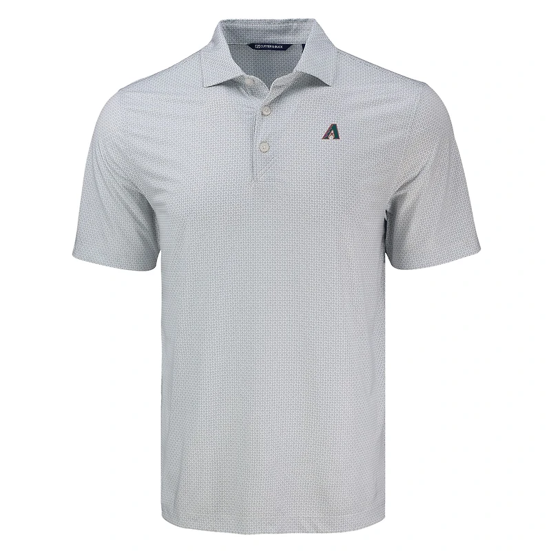 Polo à imprimé points et diamants écologique Pike pour homme, gris, des Diamondbacks de l'Arizona, coupe taille grande