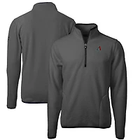Men's Cutter & Buck  Gray Arizona Diamondbacks Cascade Eco Sherpa Quarter-Zip Jacket