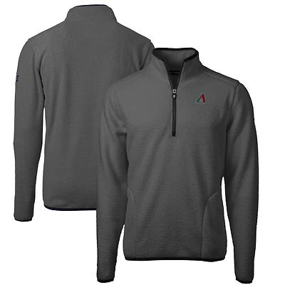 Men's Cutter & Buck  Gray Arizona Diamondbacks Cascade Eco Sherpa Quarter-Zip Jacket