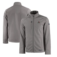 Veste zippée entièrement recyclée Evoke pour homme, grise, des Diamondbacks de l'Arizona, Cutter & Buck
