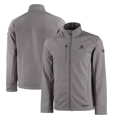 Veste zippée entièrement recyclée Evoke pour homme, grise, des Diamondbacks de l'Arizona, Cutter & Buck