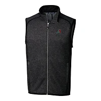 Men's Cutter & Buck  Heather Charcoal Arizona Diamondbacks Mainsail Full-Zip Vest