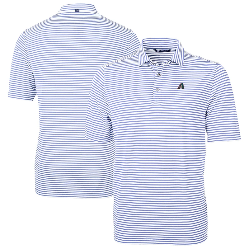 Men's Cutter & Buck Purple Arizona Diamondbacks Virtue Eco Pique Stripe Recycled Polo