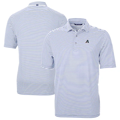 Men's Cutter & Buck Purple Arizona Diamondbacks Virtue Eco Pique Stripe Recycled Polo