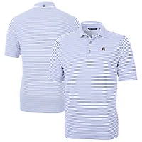 Men's Cutter & Buck Purple Arizona Diamondbacks Virtue Eco Pique Stripe Recycled Polo