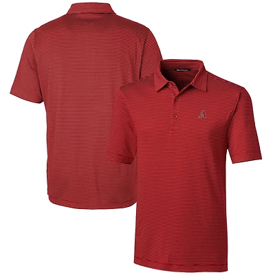Men's Cutter & Buck  Red Arizona Diamondbacks Forge Pencil Stripe Stretch Polo