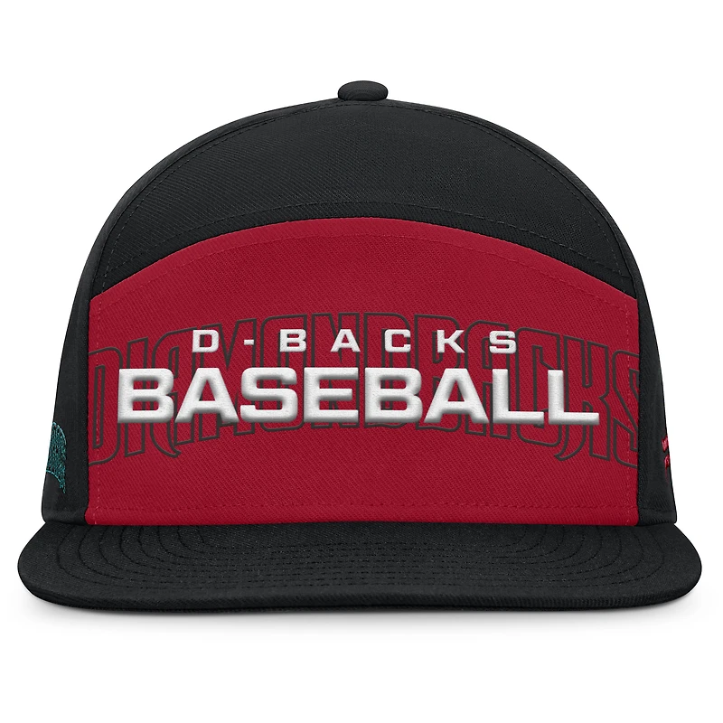 Men's Fanatics Black/Red Arizona Diamondbacks Clubhouse Splitter Snapback Hat