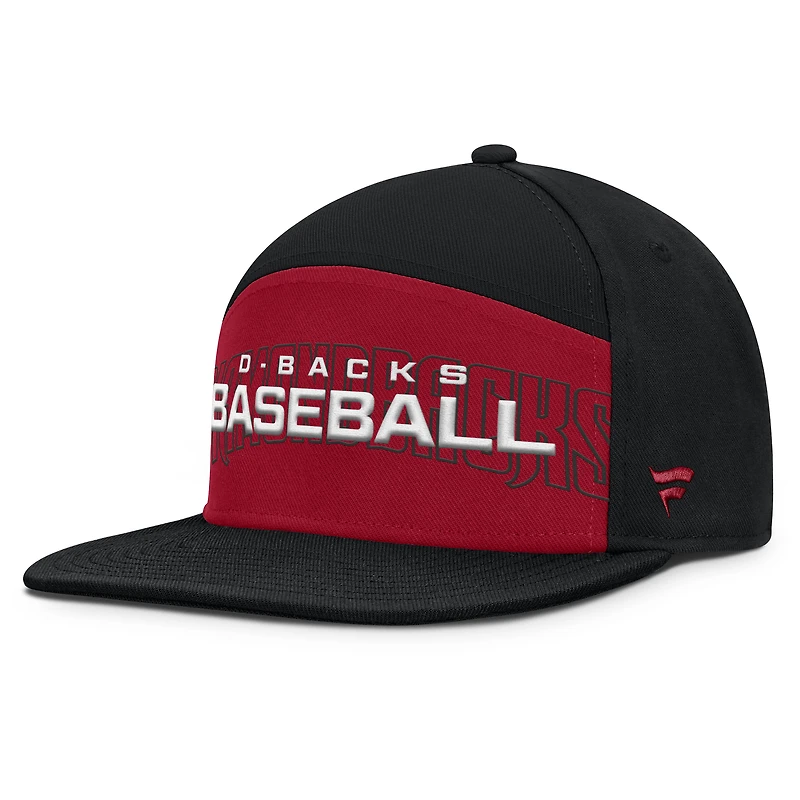 Men's Fanatics Black/Red Arizona Diamondbacks Clubhouse Splitter Snapback Hat