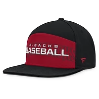 Men's Fanatics Black/Red Arizona Diamondbacks Clubhouse Splitter Snapback Hat
