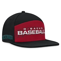 Men's Fanatics Black/Red Arizona Diamondbacks Clubhouse Splitter Snapback Hat