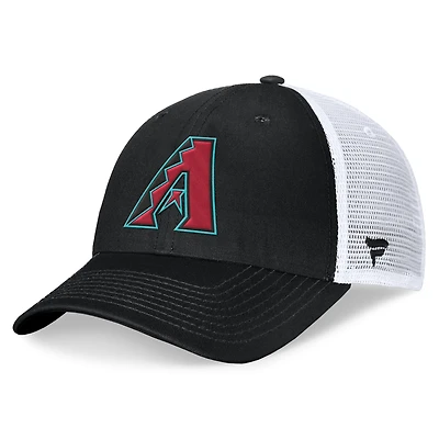 Men's Fanatics Black/White Arizona Diamondbacks Team Core Unstructured Trucker Adjustable Hat