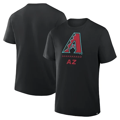 Men's Fanatics Black Arizona Diamondbacks Clubhouse Legacy Side Swipe T-Shirt