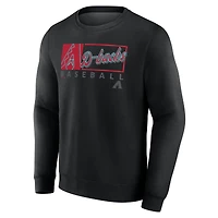 Men's Fanatics Black Arizona Diamondbacks Focus Fleece Pullover Sweatshirt