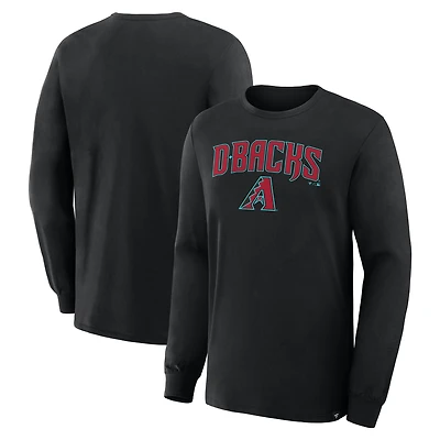 T-shirt à manches longues pour homme Fanatics Black Arizona Diamondbacks Lock-Up Legacy
