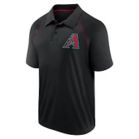 Men's Fanatics Black Arizona Diamondbacks Strong Alone Raglan Polo